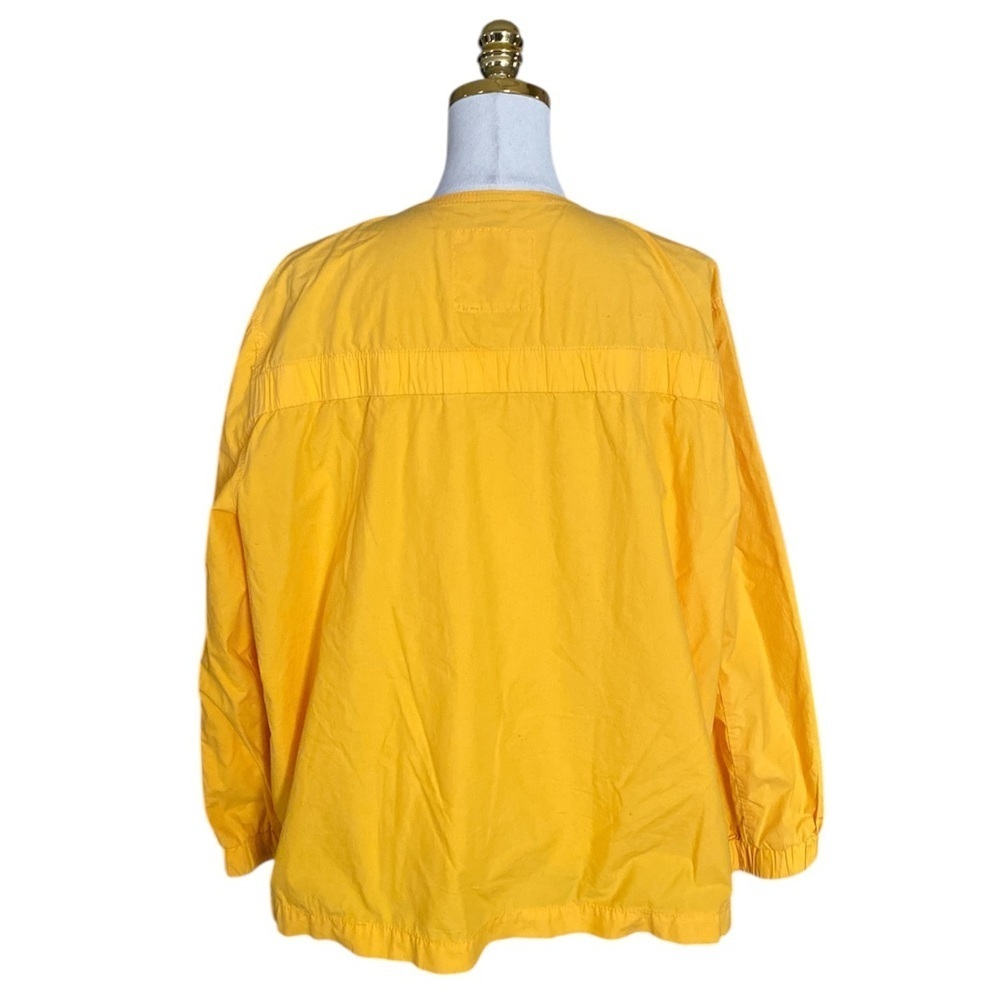 Michael Kors Yellow Double-Breasted Womens 100% Cotton Jacket Size 2X Lagenlook - Picture 4 of 9